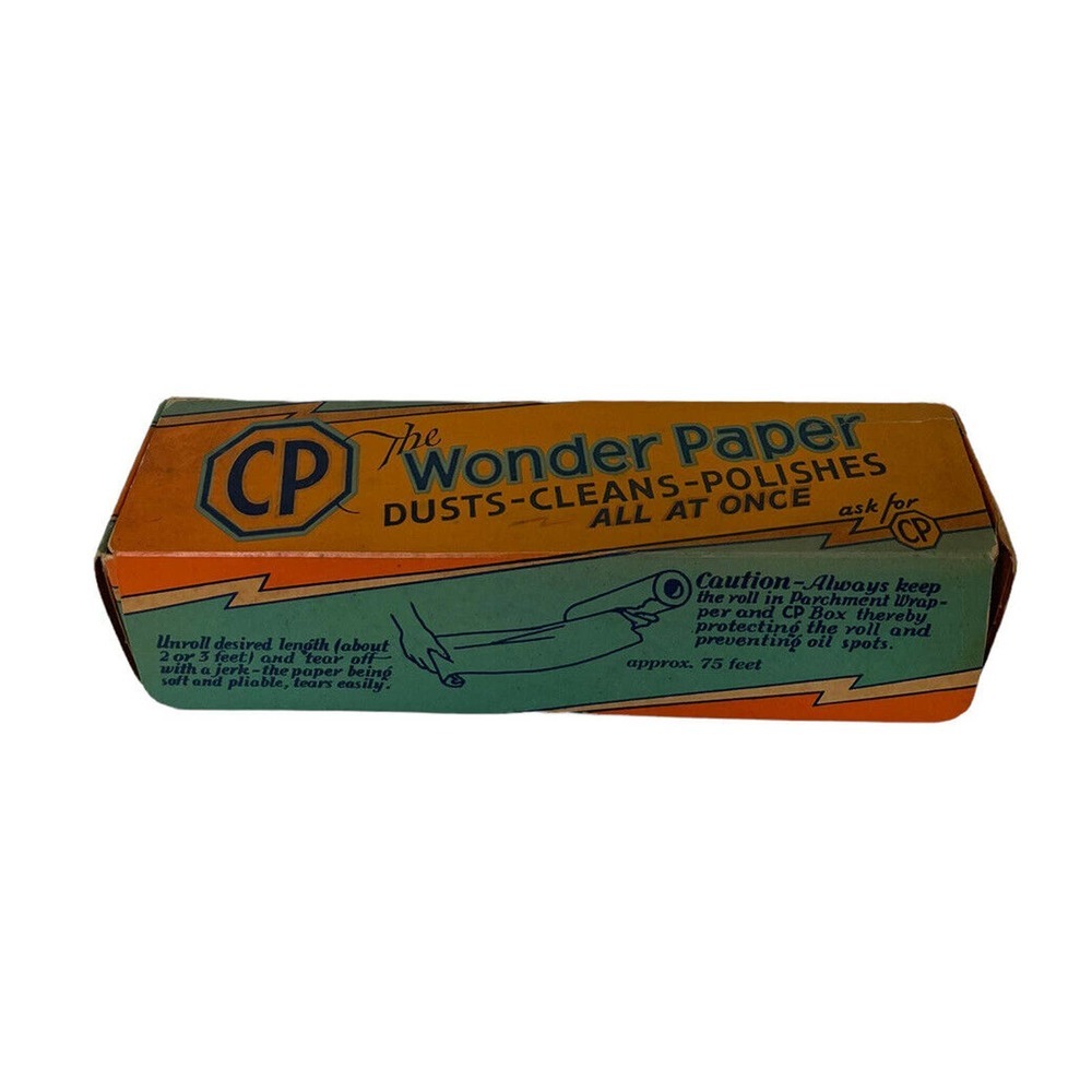 Vintage Wonder Paper Dust Clean Polishes All At Once‎ From CP With Original Box